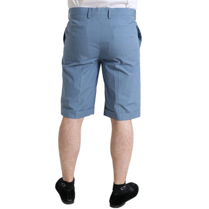 Dolce & Gabbana Bermuda Shorts Sky Blue Cotton Elegance
