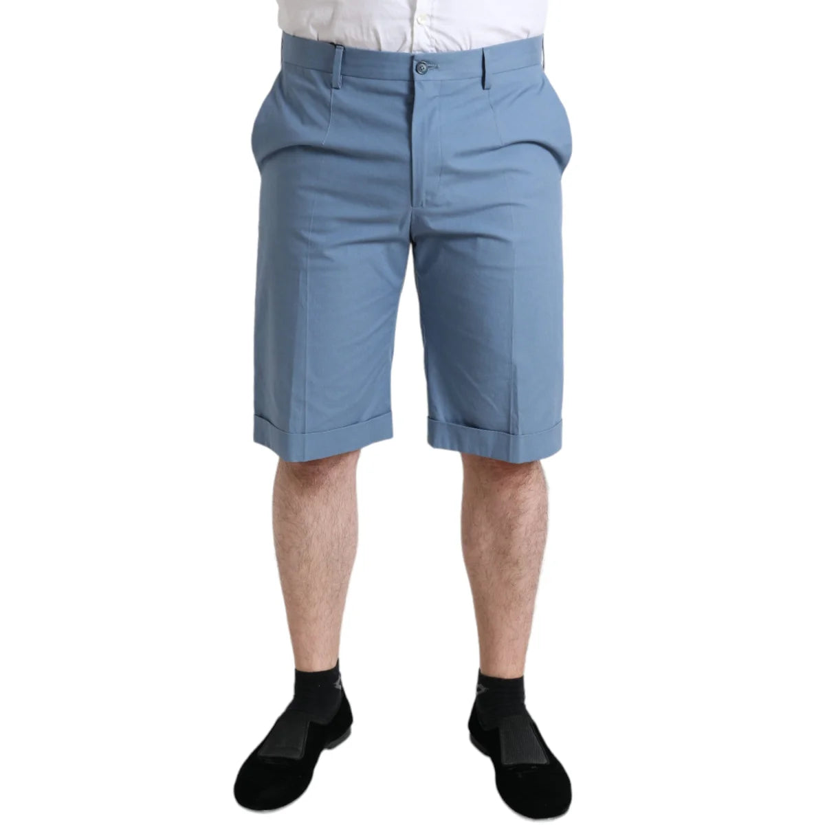 Dolce & Gabbana Bermuda Shorts Sky Blue Cotton Elegance
