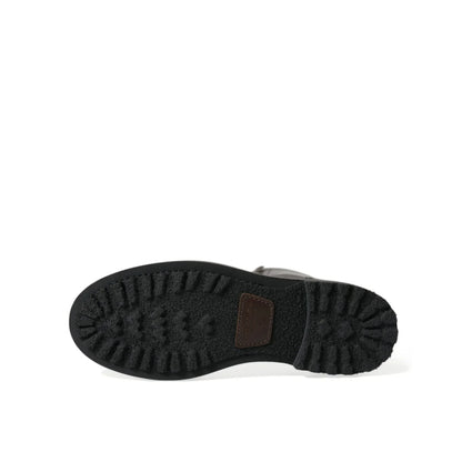 Dolce & Gabbana Bi Color Calf Leather Dress Boots Sizzle Rubber Sole