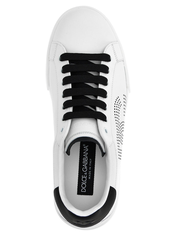 Dolce &amp; Gabbana Bicolor Calfskin Low Top Sneakers