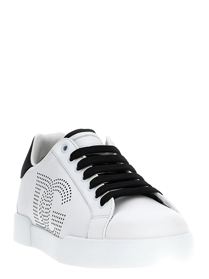 Dolce &amp; Gabbana Bicolor Calfskin Low Top Sneakers