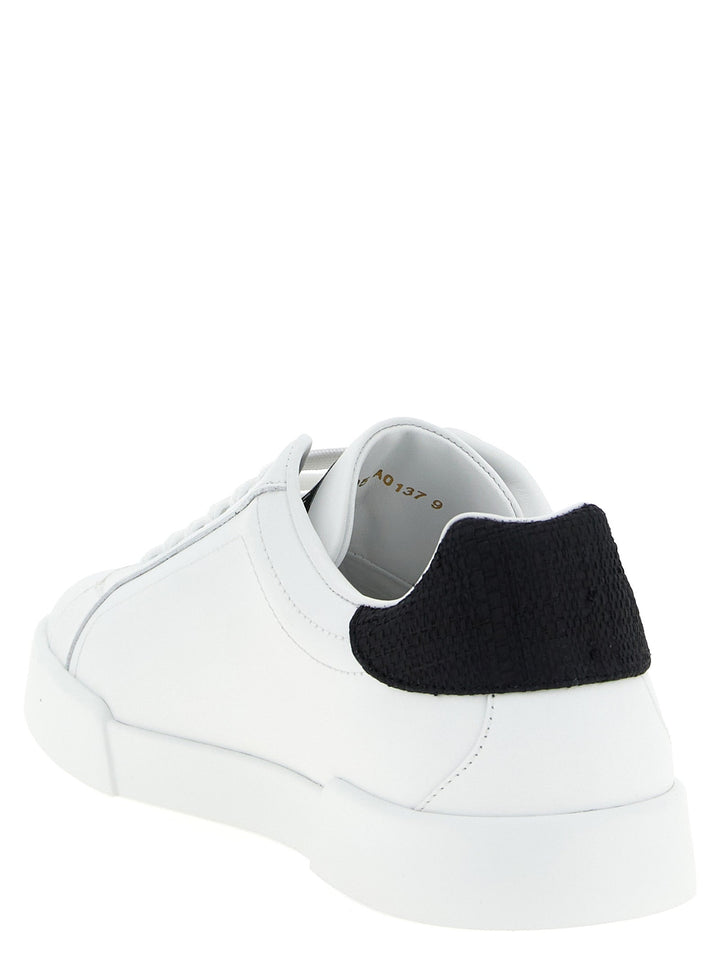 Dolce &amp; Gabbana Bicolor Calfskin Low Top Sneakers