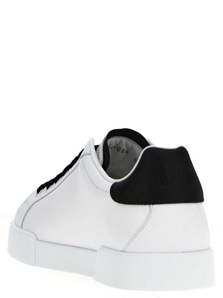 Dolce &amp; Gabbana Bicolor Calfskin Low Top Sneakers