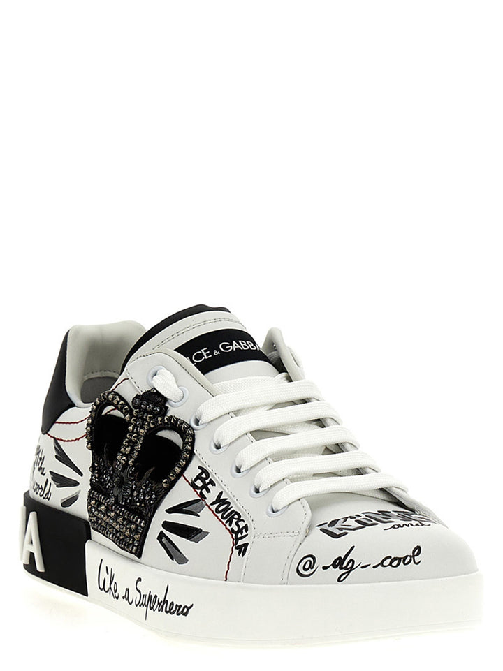 Dolce &amp; Gabbana Bicolor Calfskin Sneakers