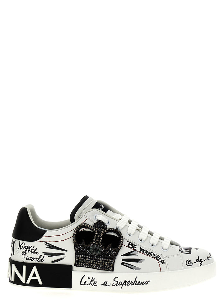 Dolce &amp; Gabbana Bicolor Calfskin Sneakers
