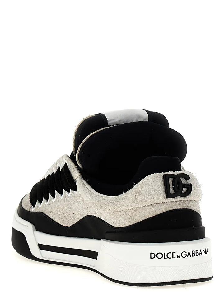 Dolce &amp; Gabbana Bicolor Leather Athletic Sneakers