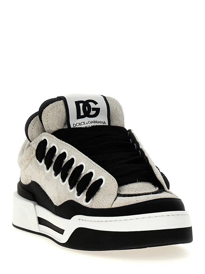 Dolce &amp; Gabbana Bicolor Leather Athletic Sneakers