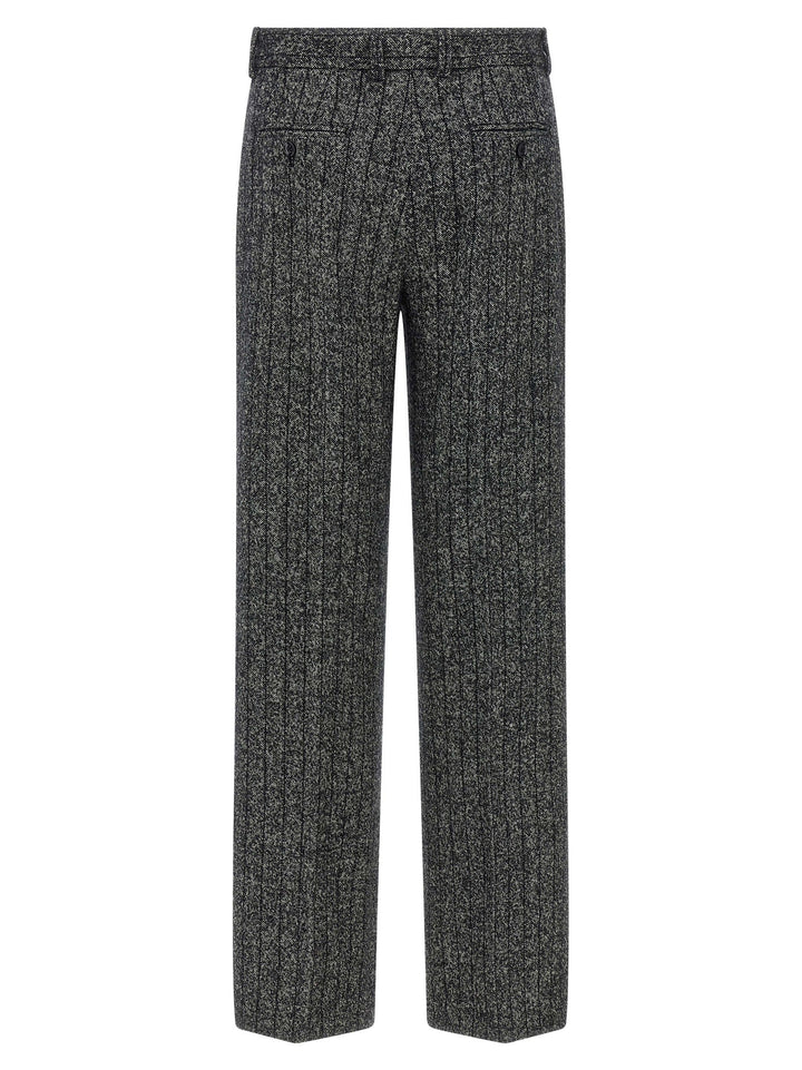 Dolce &amp; Gabbana Bicolor Virgin Wool Casual Pants