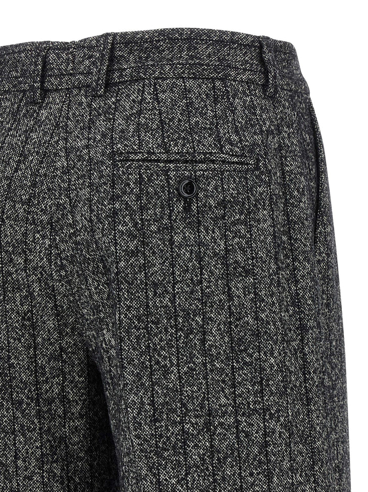 Dolce &amp; Gabbana Bicolor Virgin Wool Casual Pants