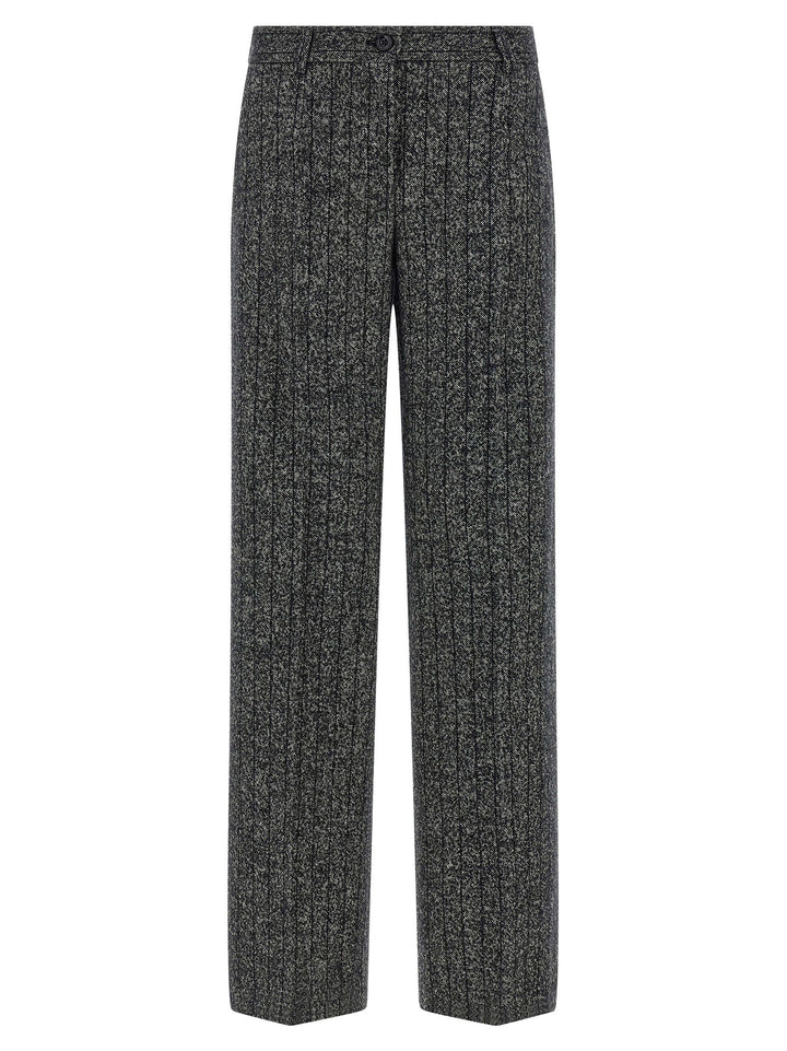 Dolce &amp; Gabbana Bicolor Virgin Wool Casual Pants