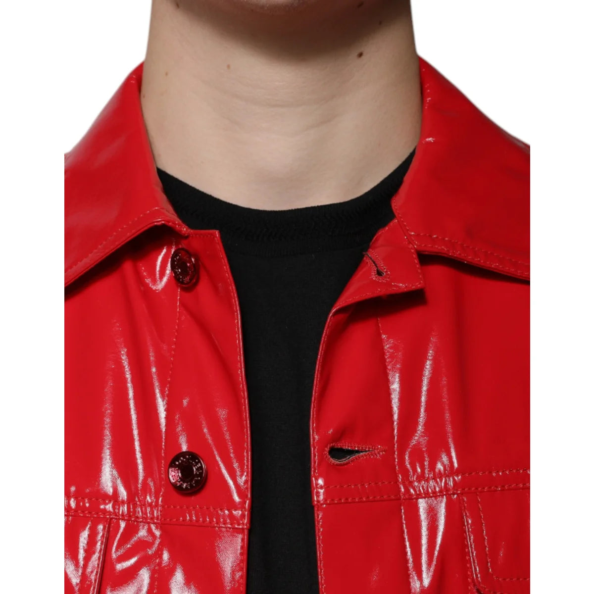 Dolce Gabbana Biker Jacket Luxurious Collared Style for Trendsetters &