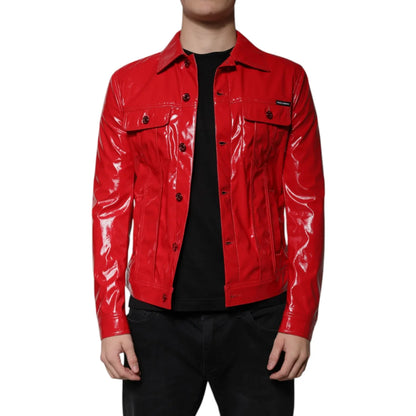 Dolce Gabbana Biker Jacket Luxurious Collared Style for Trendsetters &