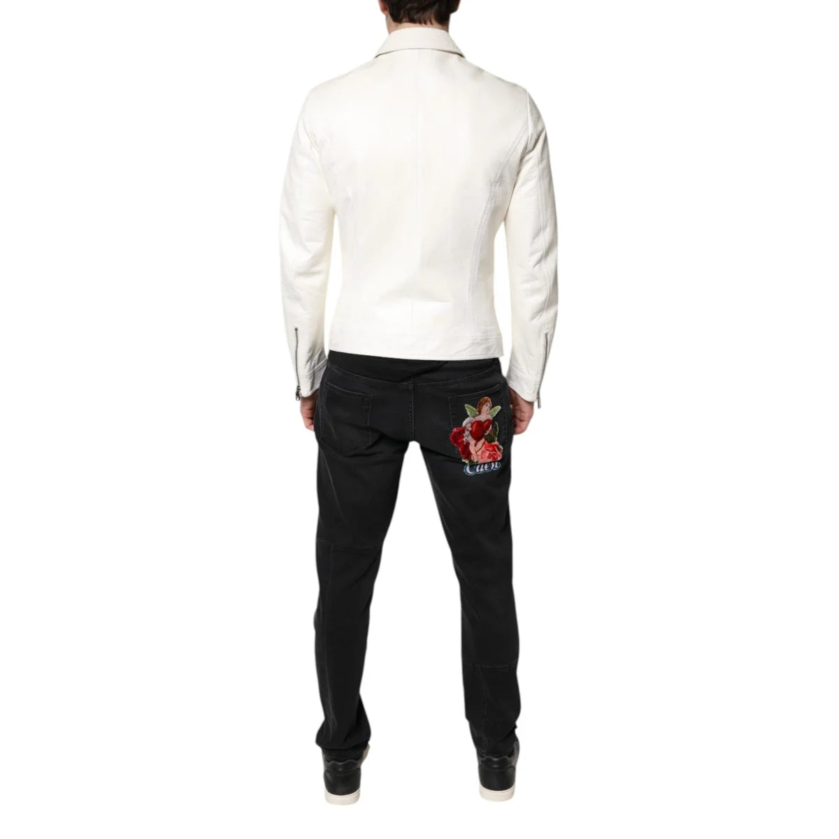 Dolce Gabbana Biker Jacket Sleek Zip Style &