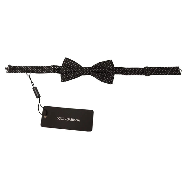 Dolce & Gabbana Black 100% Silk Adjustable Neck Papillon Tie