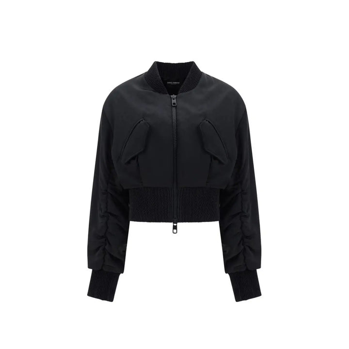 Dolce &amp; Gabbana Black Acetate Bomber