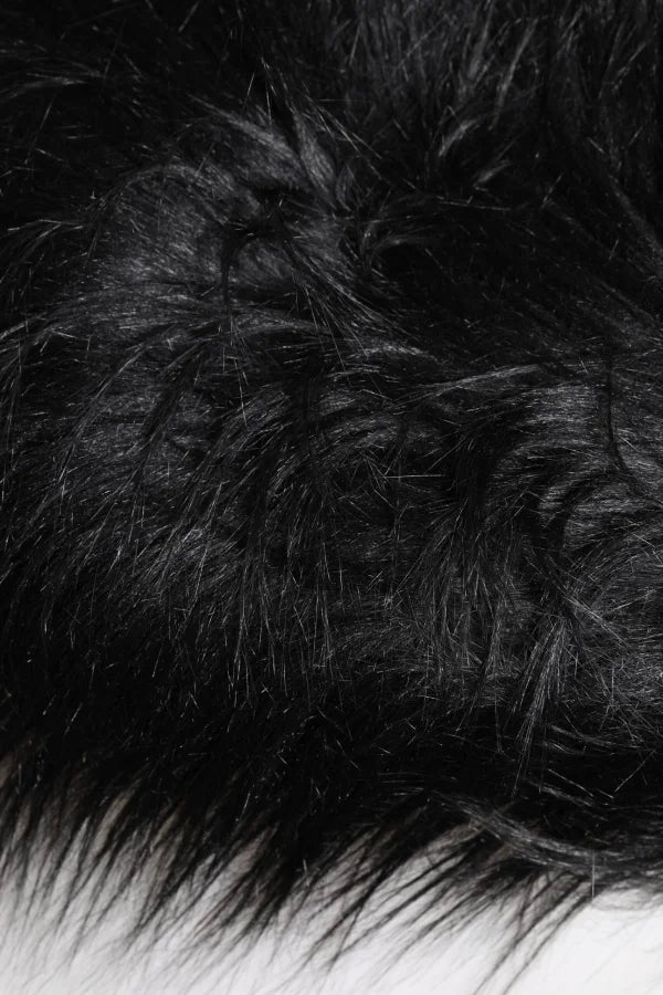 Dolce & Gabbana Black Acrylic Fur Womens Bucket Hat