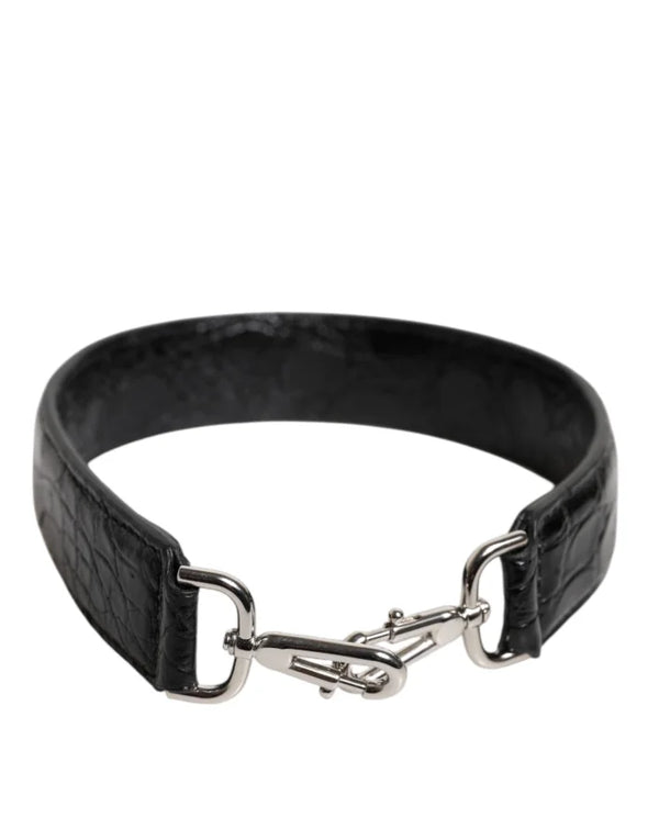 Dolce & Gabbana - Black Alligator Leather Bag Shoulder Strap
