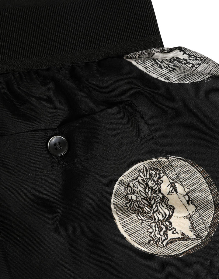Dolce &amp; Gabbana Black Ancient Coin Print Boxer Shorts Underwear