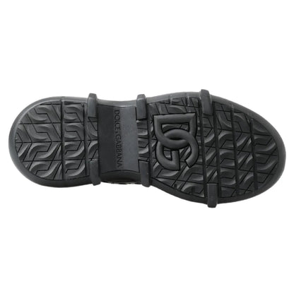 Dolce Gabbana Black Ankle Boots Italian Luxury Mens Footwear &