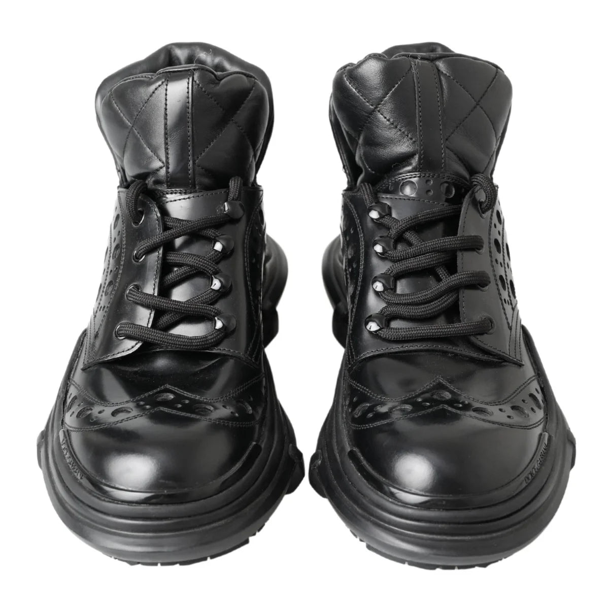 Dolce Gabbana Black Ankle Boots Italian Luxury Mens Footwear &