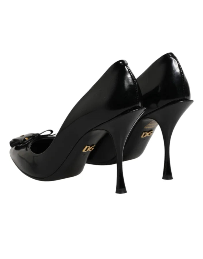Dolce & Gabbana Black Bag Embellished Heels Pumps Shoes
