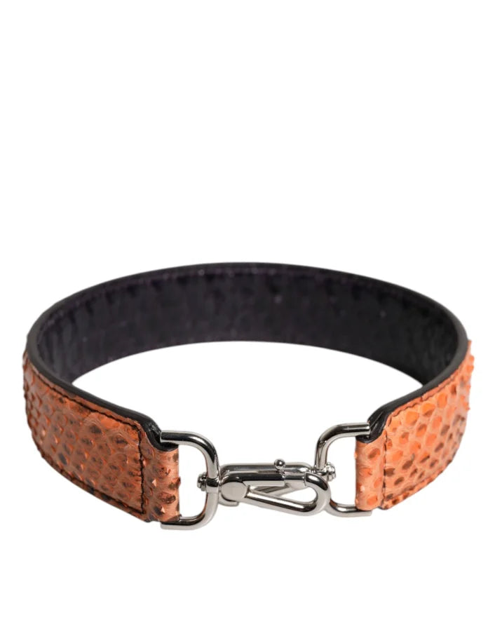 Dolce & Gabbana - Black Beige Exotic Leather Bag Shoulder Strap