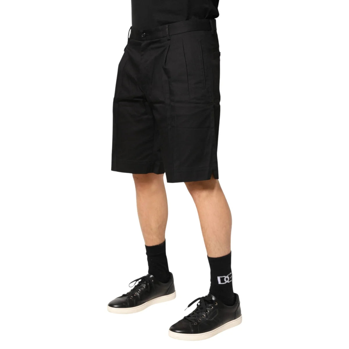 Dolce & Gabbana Black Bermuda Shorts Premium Cotton Everyday Style