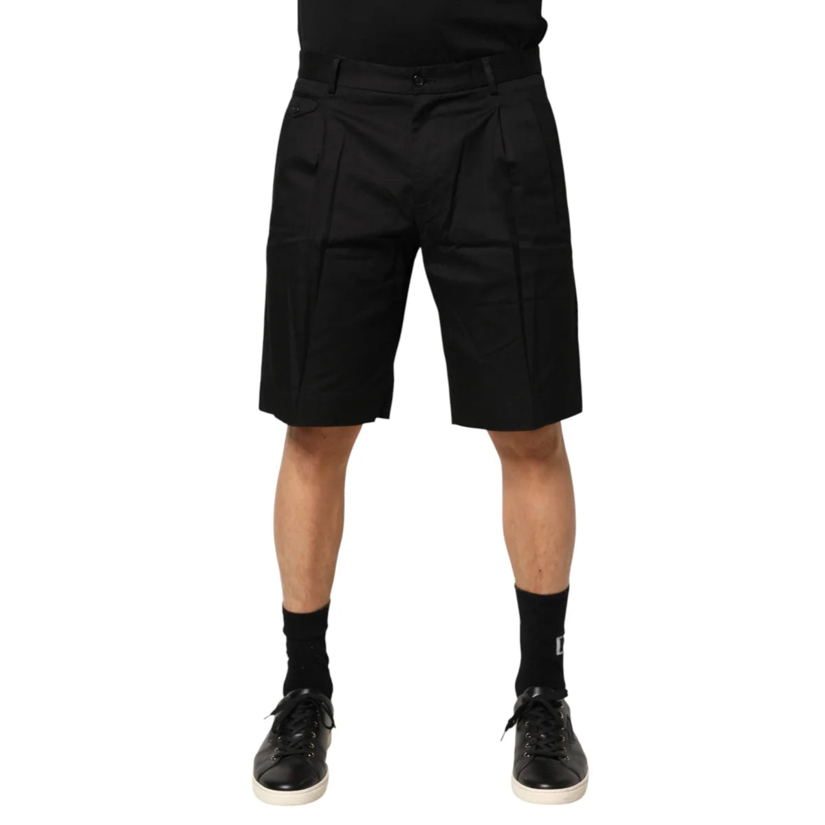 Dolce & Gabbana Black Bermuda Shorts Premium Cotton Everyday Style