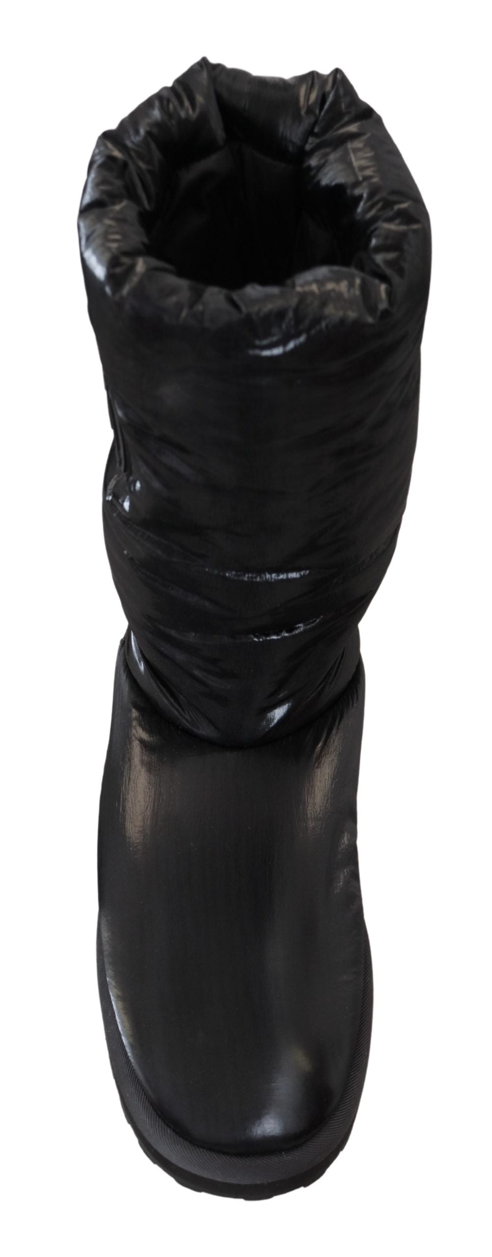 Dolce &amp; Gabbana Black Boots Padded Mid Calf Winter Shoes