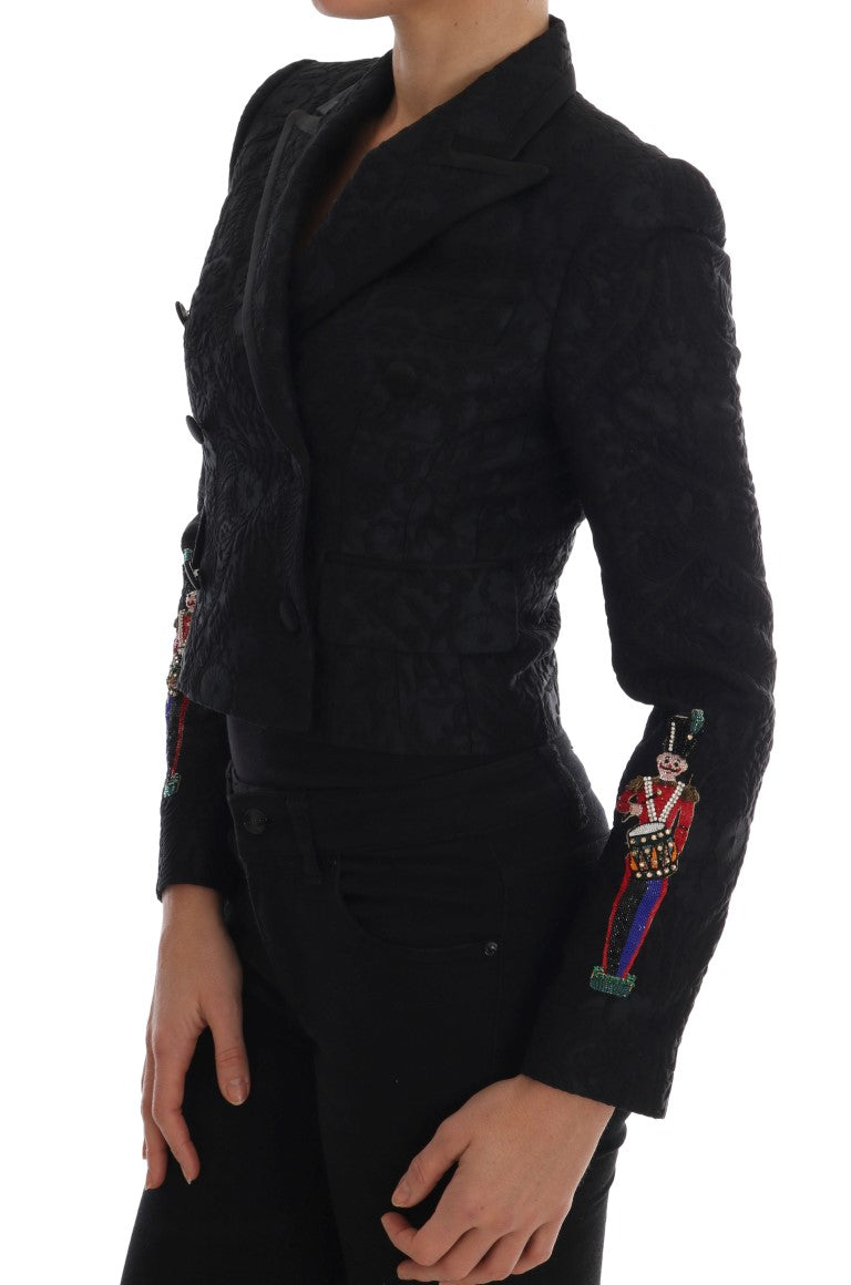 Dolce &amp; Gabbana Coats Jackets - Black Brocade Blazer Jacket