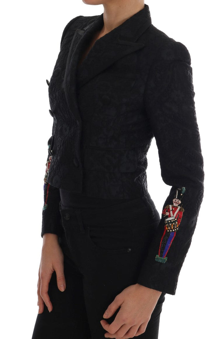Dolce &amp; Gabbana Coats Jackets - Black Brocade Blazer Jacket