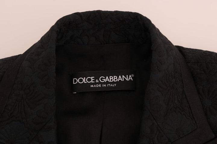 Dolce &amp; Gabbana Coats Jackets - Black Brocade Blazer Jacket