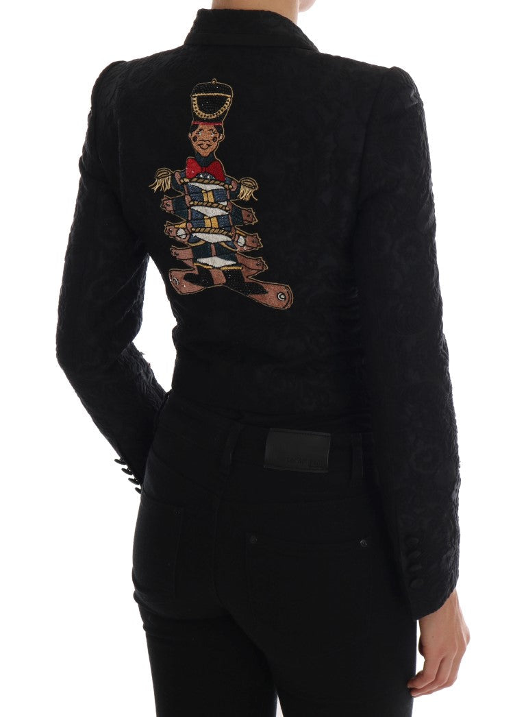 Dolce &amp; Gabbana Coats Jackets - Black Brocade Blazer Jacket