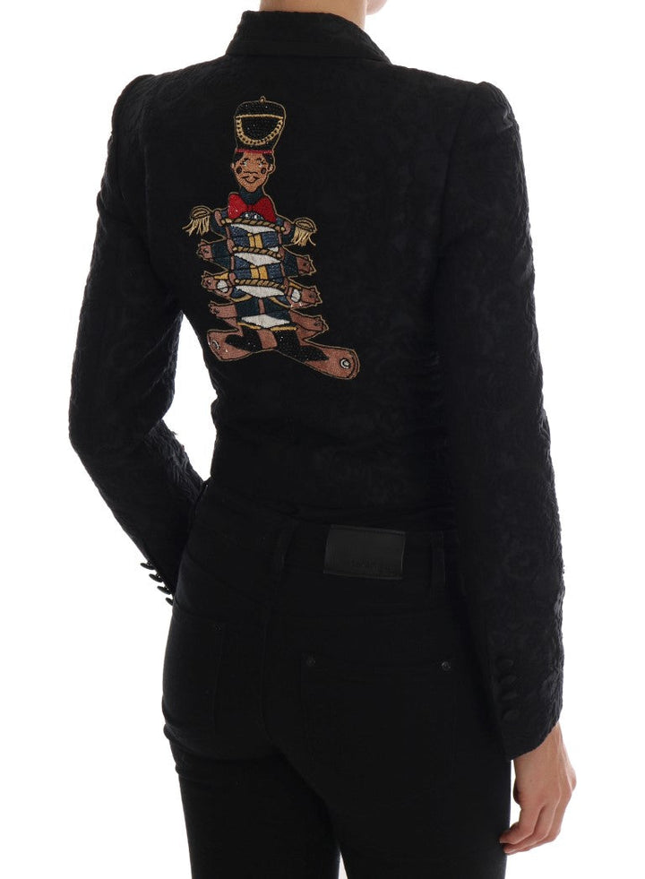 Dolce &amp; Gabbana Coats Jackets - Black Brocade Blazer Jacket