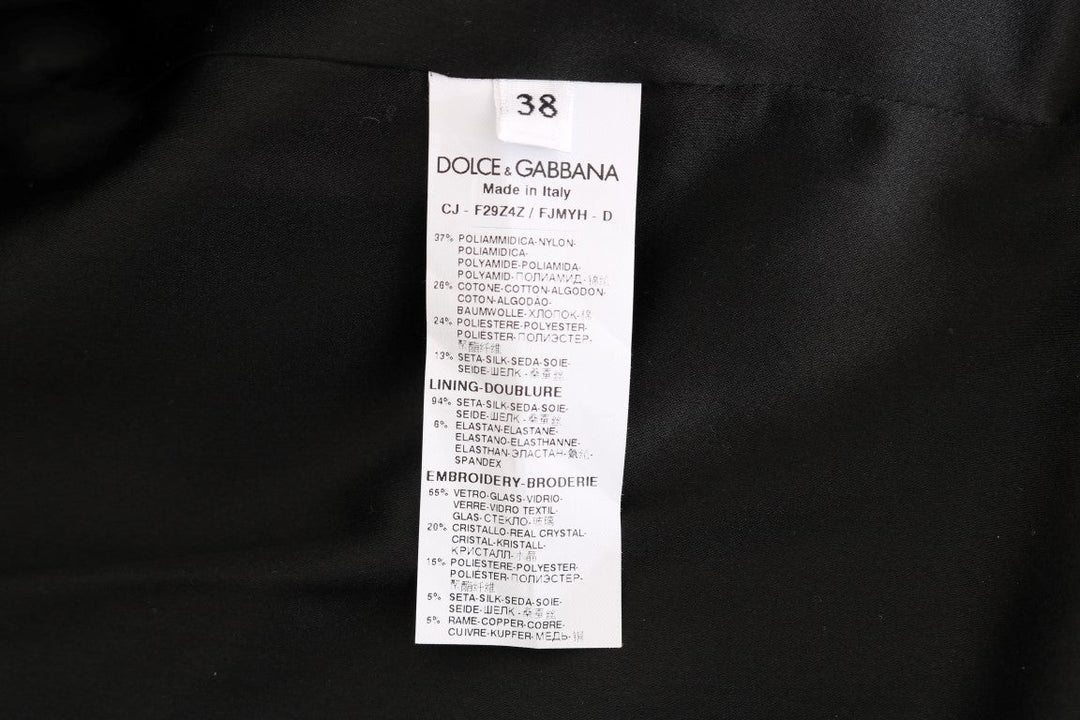 Dolce &amp; Gabbana Coats Jackets - Black Brocade Blazer Jacket