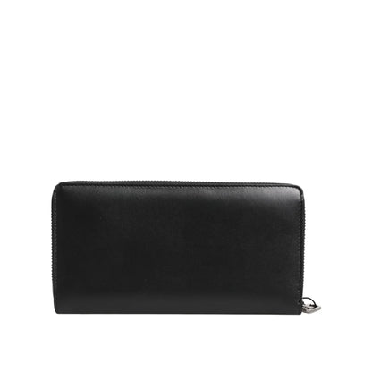 Dolce & Gabbana Black Brown Exotic Leather Zip Wallet