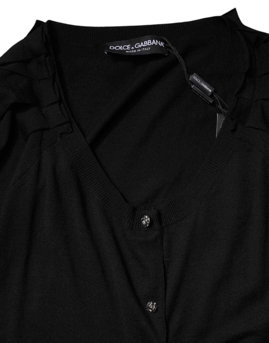 Dolce &amp; Gabbana Blouses - Women’s Black Button Down Short Sleeve Blouse Top