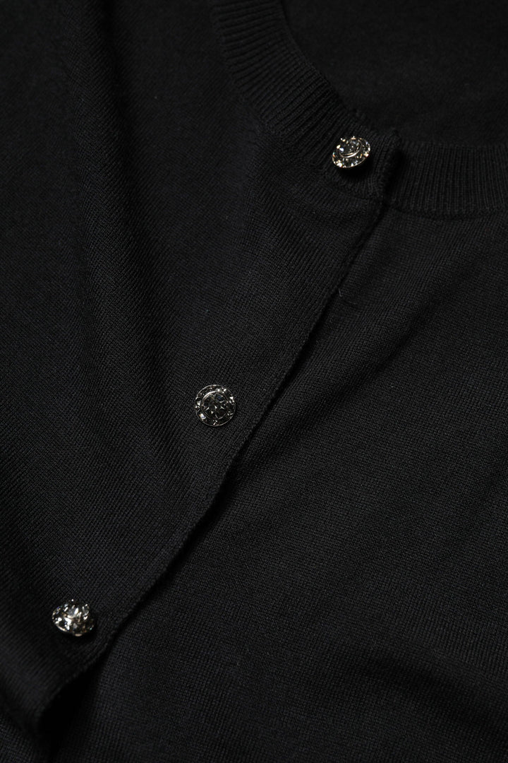 Dolce &amp; Gabbana Blouses - Women’s Black Button Down Short Sleeve Blouse Top