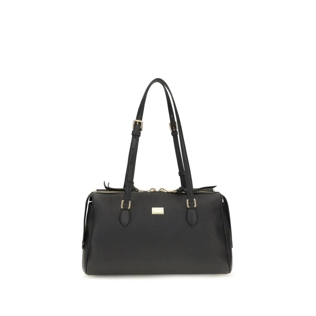Dolce & Gabbana Black Calf Leather Bos Taurus Handbag