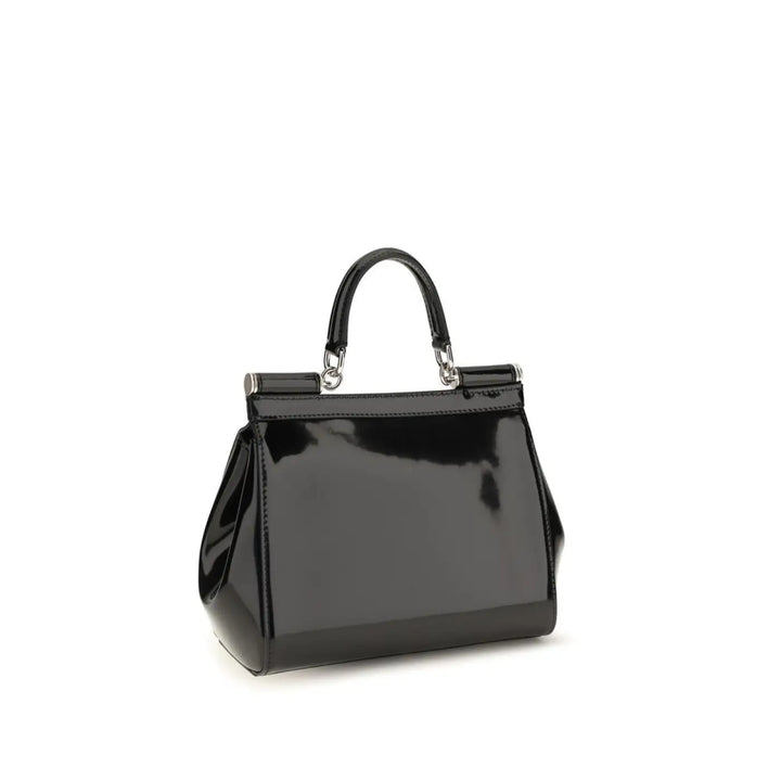 Dolce &amp; Gabbana Black Calf Leather Bos Taurus Handbag