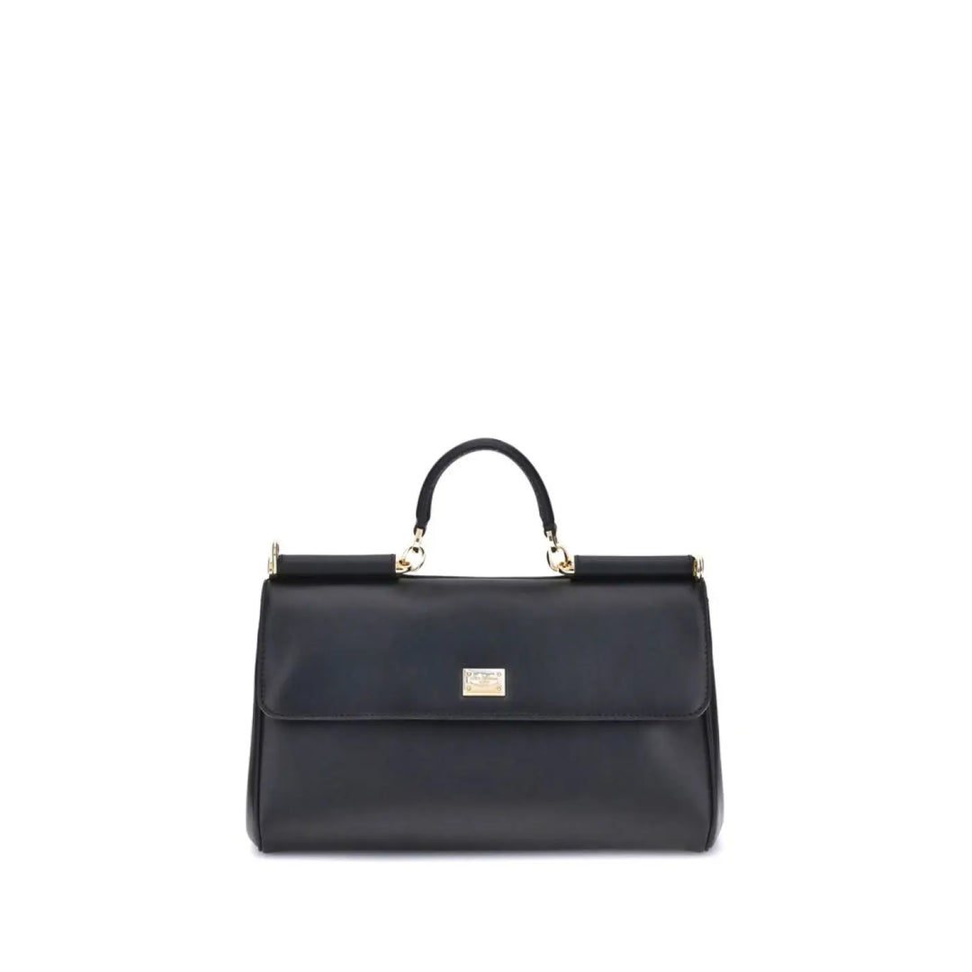 Dolce &amp; Gabbana Black Calf Leather Bos Taurus Shoulder Bag