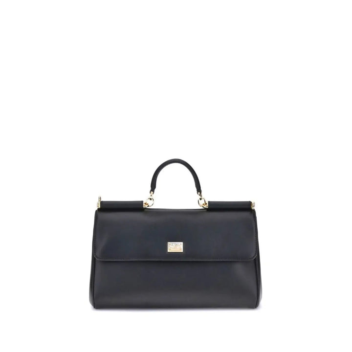 Dolce &amp; Gabbana Black Calf Leather Bos Taurus Shoulder Bag