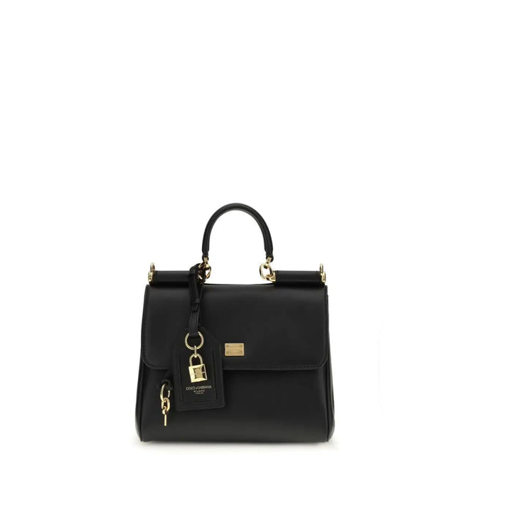 Dolce &amp; Gabbana Black Calf Leather Bos Taurus Shoulder Bag