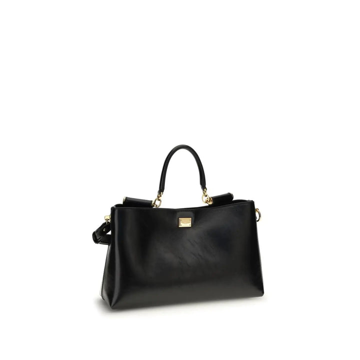 Dolce &amp; Gabbana Black Calf Leather Bos Taurus Shoulder Bag