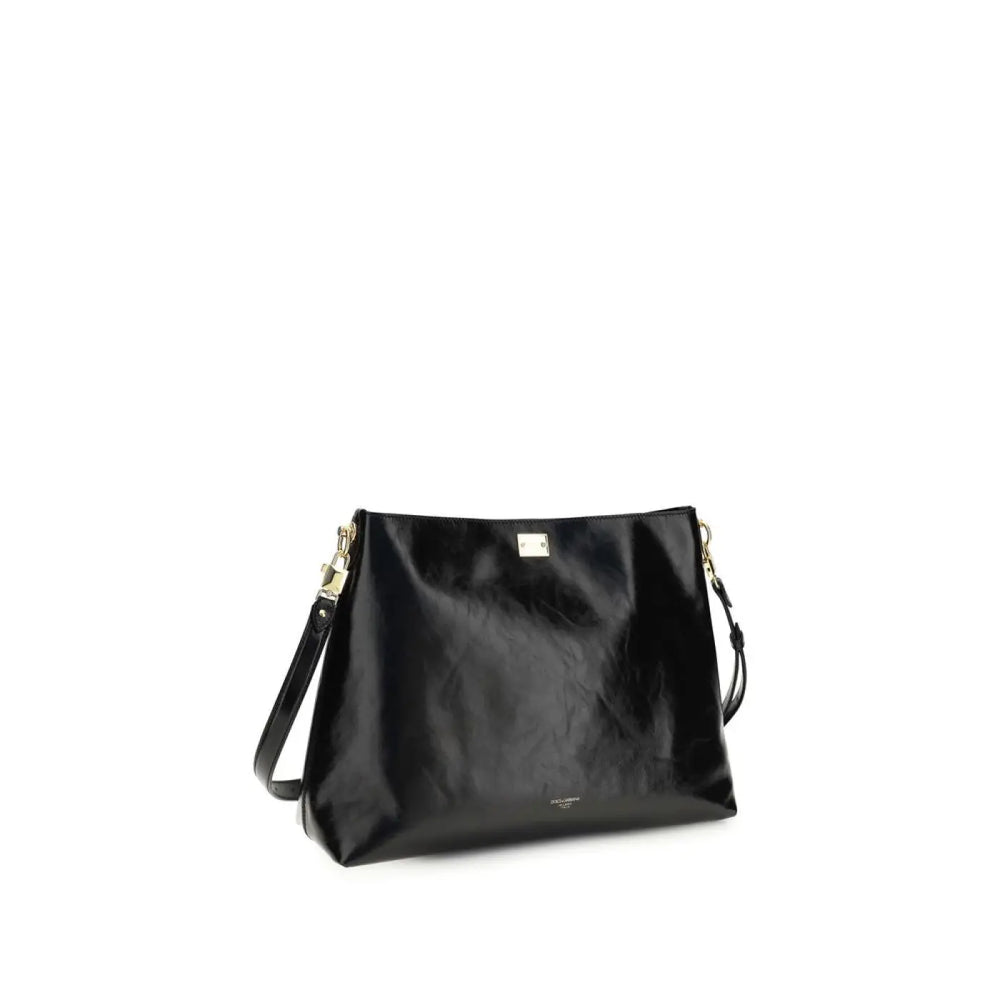 Dolce & Gabbana - Black Calf Leather Bos Taurus Shoulder Bag