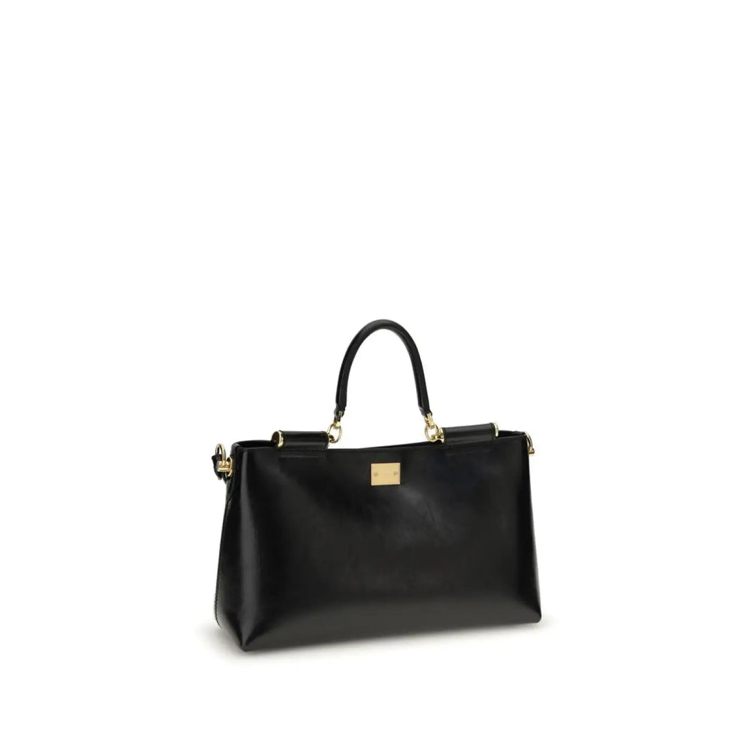 Dolce &amp; Gabbana Black Calf Leather Bos Taurus Shoulder Bag