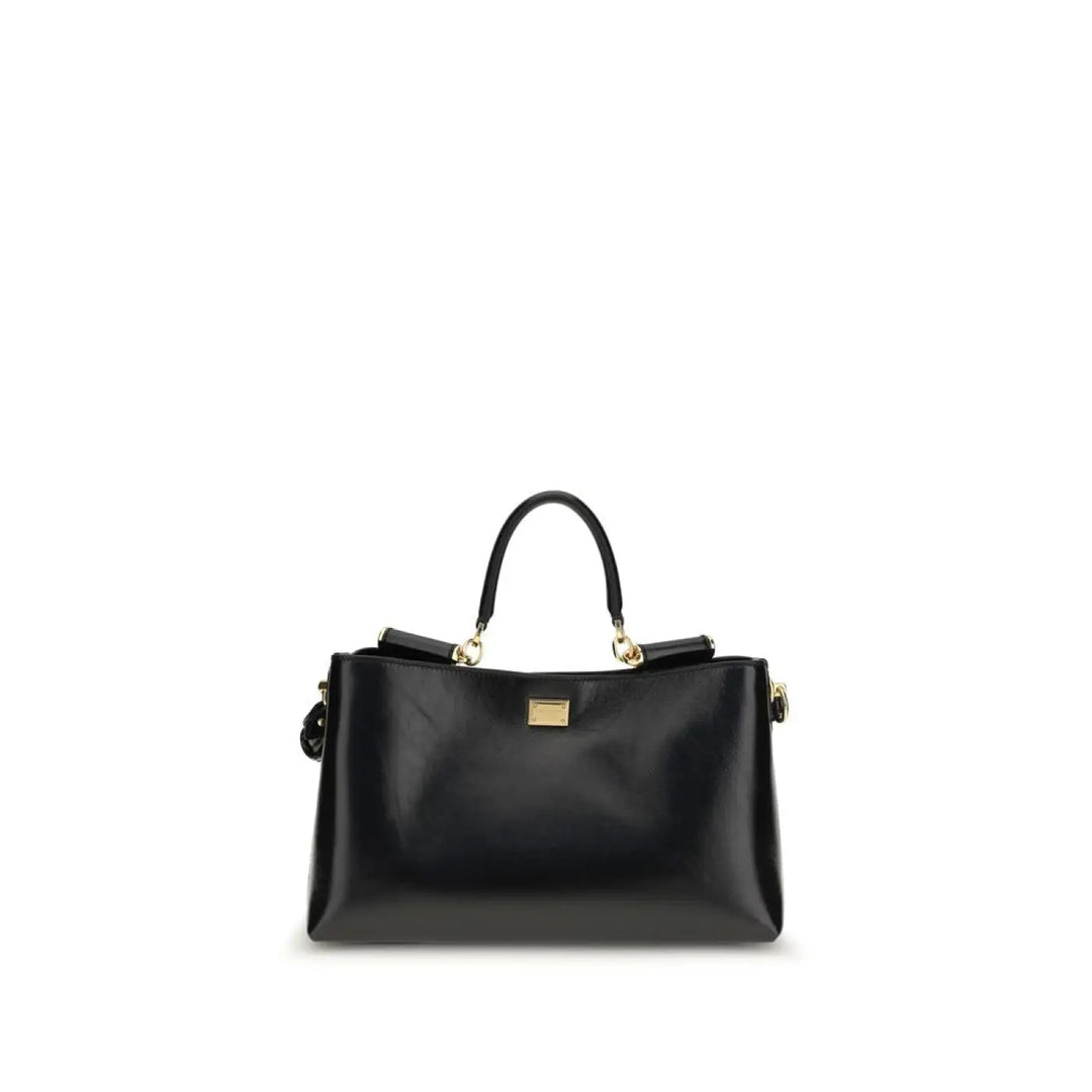 Dolce &amp; Gabbana Black Calf Leather Bos Taurus Shoulder Bag