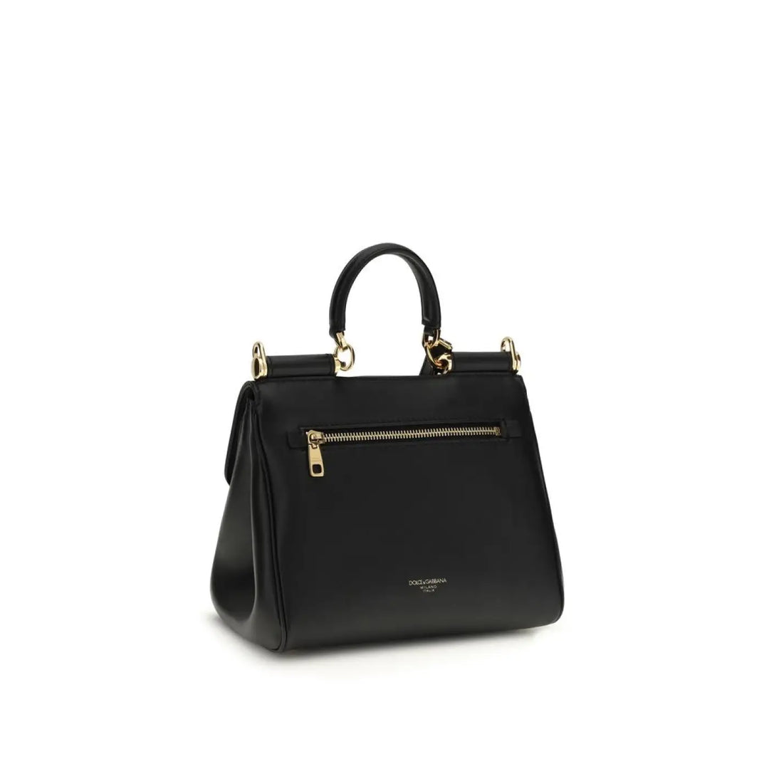 Dolce &amp; Gabbana Black Calf Leather Bos Taurus Shoulder Bag