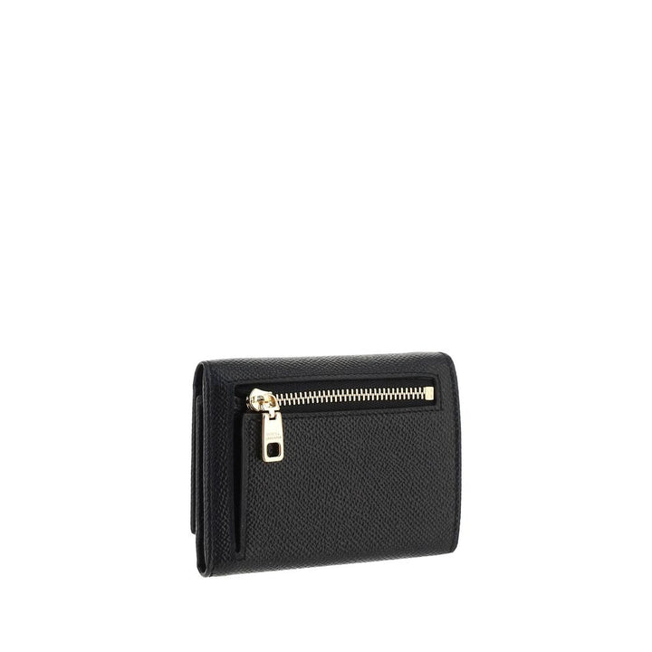 Dolce &amp; Gabbana Black Calf Leather Bos Taurus Wallet