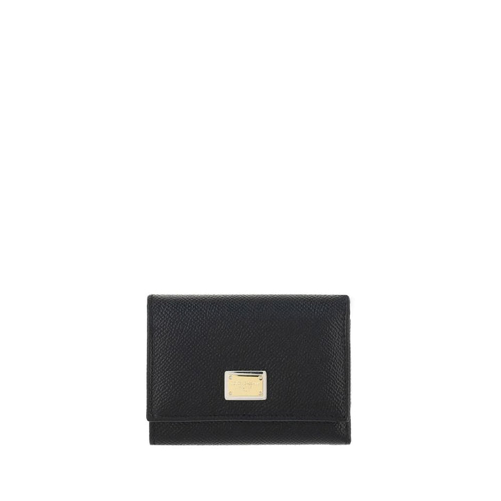 Dolce &amp; Gabbana Black Calf Leather Bos Taurus Wallet